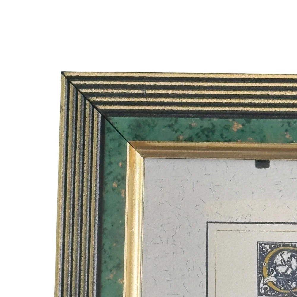 National Picture & Frame Co Green Marble Gold Ribbed 4x6 Photo Frame - Picture 3 of 5